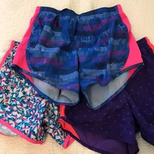 3 Pack Girls Nike Dry Fit Gym Shorts